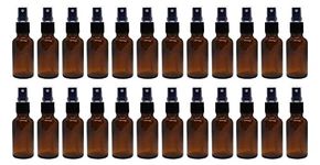 nsb herbals 30 ml Refillable Amber Fine Mist Spray Glass Bottles with Leak Proof Spray Pump for Multipurpose uses for DIY Perfume, Essential Oils, Blends, Aromatic Water, Beauty Products (Pack of 24)