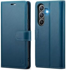 FLIPALM Wallet Case for Samsung Galaxy S26 6.3", RFID Blocking Credit Card Holder, PU Leather Folio Flip Kickstand Protective Shockproof Cover for Galaxy S26 (Blue, Samsung Galaxy S26)