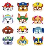 Deluisho Dog Patrol Masks, Paw Dog Party Felt Masks Animal Felt Masks for Kid's Party Dog Patrol Patrol Birthday Party Favor Supplies