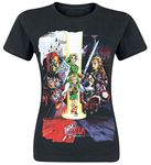 Legend Of Zelda Women's Nintendo Ocarina of Time Cast Print T-Shirt, Black, Medium