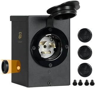 S7 50 Amp Generator Inlet Box,NEMA SS2-50P Power Inlet Box,125/250V,6250/12500W,Waterproof for Outdoor Use