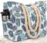 Odyseaco Beach Tote - Beach Bags for Women - Large Beach Tote Bag - Beach Bags Waterproof Sandproof (Palm Leaf)