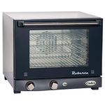 Cadco OV-003 Compact Quarter Size Countertop Convection Oven with Manual Controls, 120-Volt/1450-Watt, Stainless/Black, for Commercial Use