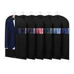 KEEGH Suit Bags Garment Cover Bag for Storage and Travel 40 Inch (Set of 6) Dress Shirts Coats with Zipper and Transparent Window