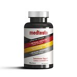 Medtesto Natural Testosterone Booster for Men with Tribulus Terrestris, Maca Root, Tongkat Ali and Horny Goat Weed, 90 Vegetarian Male Enhancing Pills, Elan Healthcare