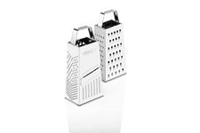 Ritu Steel 5 in 1 Grater and Slicer with 4 Sides for Cheese, Vegetables, Ginger, Garlic (Silver)