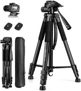 Camera Tripod, 67" Tripod for Camera Stand, Heavy Duty Tripod with Remote & Travel Bag for Projectors, Lasers, DSLR, Webcam, Aluminum Phone Tripod for Video Recording Photo Vlogging