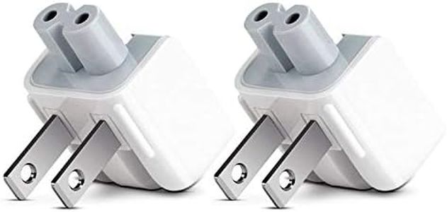 BEYEE Travel Charger Converter, US Tête de Canard connecteur de Rechange pour tablettes iPod, iPhone, iPad, Adaptateur Secteur Macbook (2xUS Plug)