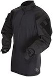 Tru-Spec Men's Regular T.R.U. 1/4 Zip Combat Shirt, Black/Black, 2X-Large