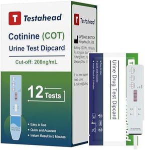 T TESTAHEAD 12 Pack- Nicotine Testing Kit at Home: Cotinine/Tobacco/Nicotine Urine Test Rapid Continine Testing Detection Kit - Instant & Accurate & Easy to Use