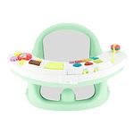 Infantino Music & Lights 3-in-1 Discovery Seat and Booster - Convertible Booster, Infant Activity Seat and Feeding Seat with Electronic Piano for Sensory Exploration, for Babies and Toddlers, Mint