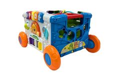 VTech Baby Sort & Discover Activity Wagon, Pull Along Light-up Activity Panel with Manipulatives, Animals, Numbers & Colours, Interactive Toy, Gift for Toddler 12, 18, 24 months +, English version