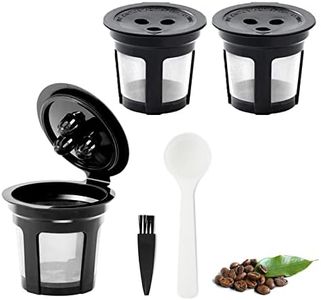 Reusable K Cup Compatible for Ninja Coffee Maker, 3 Pack Reusable Coffee Pods for Ninja Dual Brew Coffee Maker, 3 Hole Reusable K Pod, Permanent K Cups Filters Coffee for Ninja Coffee Maker Filter CFP201 CFP301 CFP400 Dual Brew Pro (3Pack Reusable K Cup for Ninja)