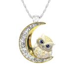 The Bradford Exchange 'I Watch Over You' Diamond Ladies' Pendant – A unique pendant with gold-plating, rhodium platinum-plating, hand-enamelling, a genuine diamond and Swarovski® crystal pavé