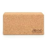 Cork Yoga Block Standard – By ZenYogaWedge - Premium 100% Natural Single Brick For Beginners and Professionals Yoga Pilates Classes Home Exercise Fitness Non-Slip Grip - Eco-Friendly