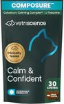 VetriScience Composure Cat Calming Chews - Clinically Supported Cat Anxiety Relief Supplement for Stress, Grooming, Vet Visits, Separation & More - 30 Count, Trout Flavor