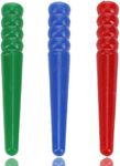 WE Games 36 Standard Plastic Cribbage Pegs w/a Tapered Design in 3 Colors - Red, Blue & Green