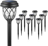 EXCMARK 10 Pack Solar Lights Outdoor Garden Pathway Solar Powered Yard Lights for Walkway Sidewalk Driveway.