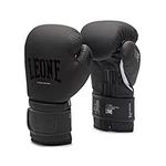 LEONE 1947, Black Edition Boxing Gloves, Unisex Adult, Black, 16 oz, GN059