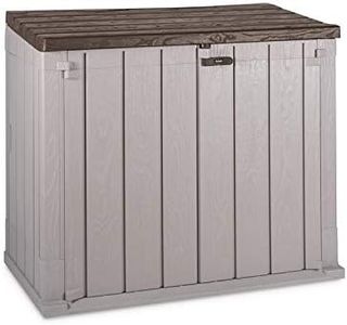 Toomax Stora Way All-Weather Outdoor Garden Storage Shed, Taupe and Brown, 129.5 x 74.5 x 111 cm
