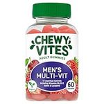 Chewy Vites Men | Multivitamin Advance | 60 Gummy Vitamins | 12 Essential Nutrients | 2-a-Day| Real Fruit Juice | Vegan