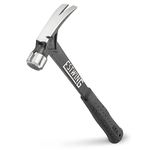 Estwing EB-15SM 15 oz Black Ultra Hammer with Milled Face & Shock Reduction Grip