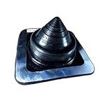 DEKTITE #2 (DFE102B) Square Black EPDM Flexible Pipe Flashing, Roof Jack, Pipe Boot Flashing Dektite (for OD Pipe Sizes 1/4" - 3")