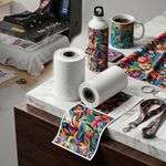 MY PRINT Sublimation Paper Roll 8.5 Inch x 100 Meter | 80 GSM Sublimation Paper | Compatible with A4 Sublimation Printers | For T-Shirt, Polyester Fabric, Lanyard, Ribbon & Custom Printing