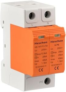 Heschen Überspannungsschutzgerät SPD, HS-15T, 1+N-PE 275VAC, Typ T1+T2, feuerfest, Niederspannungsableiter, 35mm DIN-Schienenmontage