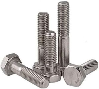 M12 Threaded Bolt 304 Stainless Steel Hex Bolt Coarse Thread Hex Bolt (Pack of 10) - M12 x 40mm