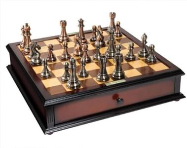 Merchant Ambassador Kasparov Chess Set, Grandmaster Silver & Bronze