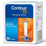 Ascencia Contour TS Diabetic Blood Glucose Test Strips 50