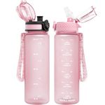 OLDLEY Kids Water Bottle 17 oz (2 lids) BPA-Free Reusable Leak-proof Durable Tritan Plastic Water Bottles with Straw & Chug Lids, Anti-dust Spout Cover, Unicorn Powder