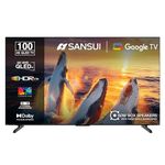 SANSUI 254cm (100) 4K QLED+ Smart Google TV with Dolby Vision, HDR10+, Antiglare Display, 60W Dolby Atmos Sound with Subwoofer, 120Hz Refresh Rate, MEMC JSW100GSQLEDFF (Black)