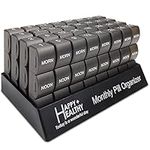 Month Pill Box Organizer - 32 Compartments | Morning-Noon-Night - 30 Day Pill Case with 32 Daily Compartments for Vitamins, Supplements, Medication - Travel Monthly Pill Organizer 3 Times-a-Day, Grey