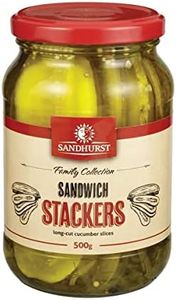 Sandhurst Sandwich Stackers-Sliced Gherkins, 500 g