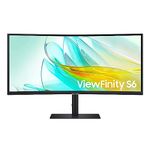 SAMSUNG 34” ViewFinity S6 S65TC Series Ultra WQHD White Curved Monitor, 100Hz, Ergonomic Design, Intelligent Eye Care- (LS34C650TANXGO) [Canada Version]