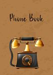 Phone Book: A4 Large, Telephone Number Only Book with Tabs Printed, No Address | Vintage Phone Design