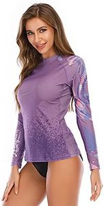 HUGE SPORTS Rash Guard da Donna Protezione Solare Maglia Protettiva a Maniche Lunghe per Nuoto Surf (Cobra,XL)
