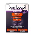 Sambucol Natural Black Elderberry Immuno Forte Capsules | Vitamin C | Zinc | Immune Support Supplement | 30 Capsules