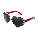 FEISEDY Polarized Heart Shaped Sunglasses Oversized Vintage Fashion Love Eyeglasses for Women UV400 B2337