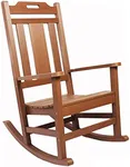 PolyTEAK Porch Rockers Collection Poly Lumber Wood Alternative All Weather Modern Outdoor Rocking Chair for Patios, Porches, and Fire Pits, Brown