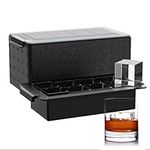 Clear Ice Cube Tray for Whiskey: FDDBI 2Inch Clear Ice Cube Maker - Silicone Large Ice Cube Tray - Square Ice Tray for Bourbon Old Fashioned Whisky