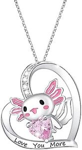 M&Ostyle Cute Axolotl Necklace for Girls Boys Crystal Pendant Necklaces Gifts Jewelry Gifts for Girls Daughter Boys Son Granddaughter Niece Birthday Christmas Graduation Gift