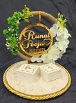 Unique Palette Personalized Engagement Wedding Ring Platter With Acrylic Name | Wedding Ring Platter Engagement Tray