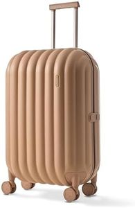 artrips Travel Luggage 28 inch,Large Suitcase with 8 Spinner Wheels,PC Lightweight Hardside Luggage,Travel Suitcase with Bread Design,TSA Lock,Brown,Large luggage hardshell 28-Inch,98L