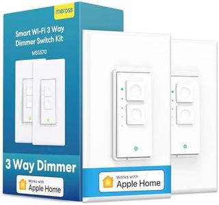 meross 3 Way Smart Dimmer Switch Kit, 3 Way Dimmable Smart Switch Supports Apple Home, Alexa, Google Assistant & SmartThings, 2.4GHz Wi-Fi Light Switch, Neutral Wire Required, Remote Control Schedule