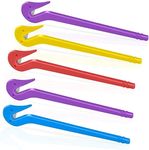 5 Pcs Elastic Hair Bands Remover Cutter, Pony Picks for Cutting Pony Rubber Hair Ties, No Pains, No Harm, Premium Ponytail Remover Tools (2Purple, Blue, Red, Yellow)