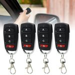 4PCS Universal Garage Door Remote Controls 433 MHz Duplicator Remote 433.92 Mhz Remote for Gate, Remote Control Key Fob, Replacement Garage Door Electric Gate, Cloning Remote Control Keychain