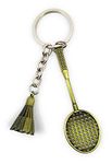 Key Era Badminton Shuttle Cock Metal Keychain/Keyring Friendship Velentine Birthday Gift (Bronze)